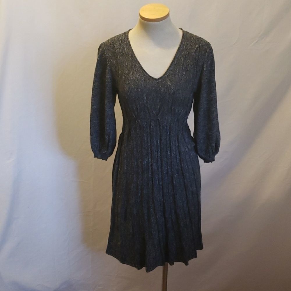 MAX STUDIO Grey Puff Sleeve Sweater Dress‎ XS